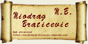 Miodrag Bratičević vizit kartica